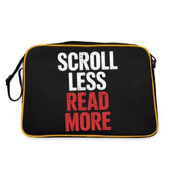 Scroll Less Read More 6 - Retro Tasche - Schwarz/Gold - Hinten