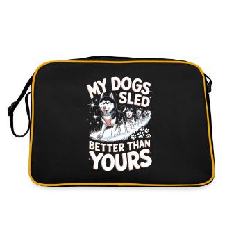 Les traîneaux à chiens roulent mieux que le vôtre - Sac Retro - noir/or - Dos