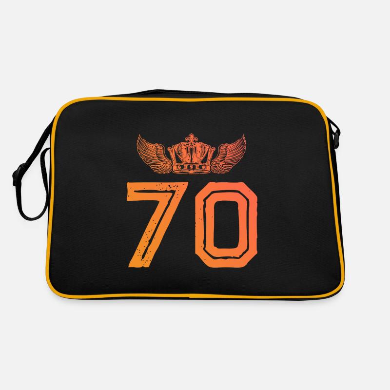 70 Zahl Krone Retro Tasche