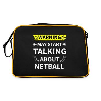 Peut commencer à parler des amateurs de Netball Netball - Sac Retro - noir/or - Dos