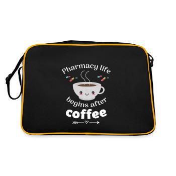 Pharmacist pharmacy student coffee lover - Retro Bag - black/gold - Back