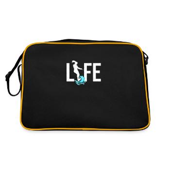Water Skiing Is Life | Water Skiing Gifts - Retro Bag - black/gold - Back