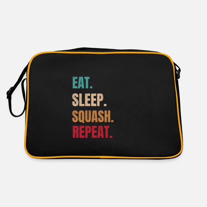 Eat Sleep Squash Répéter Squash Player Squash Coach Sac Retro