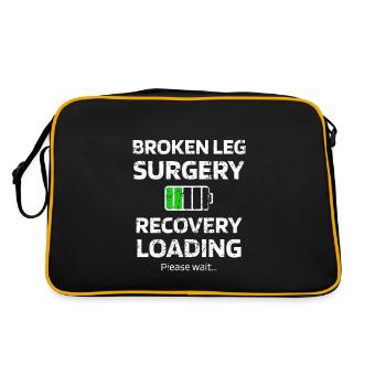 Cadeau de récupération de chirurgie de la jambe cassée - Sac Retro - noir/or - Dos