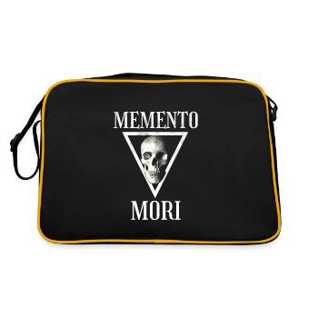 Memento Mori | Philosophie stoïcienne du crâne et des os croisés - Sac Retro - noir/or - Dos