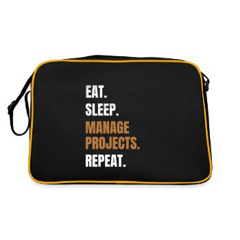 Chef de projet cadeau drôle de gestion de projet - Sac Retro - noir/or - Dos