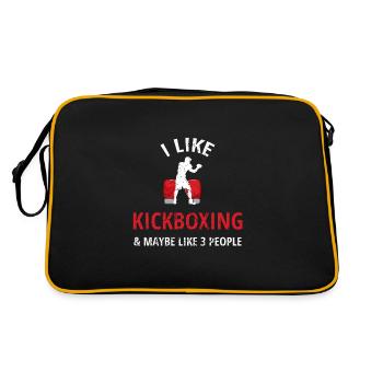 Cadeau de kickboxing | Kickboxer amateur de kickboxing - Sac Retro - noir/or - Dos