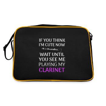 Clarinette clarinette clarinette cadeau femmes - Sac Retro - noir/or - Dos