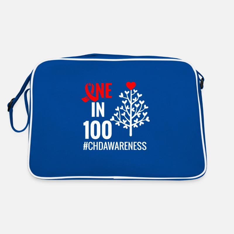 CHD Awareness Shirt | CHD Angeborener Herzfehler Retro Tasche