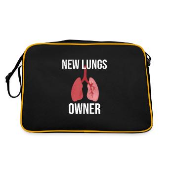 New lung | Lung Transplant Gift - Retro Bag - black/gold - Back