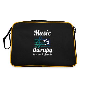 Music Therapist Music Therapy Student Gift - Retro Bag - black/gold - Back