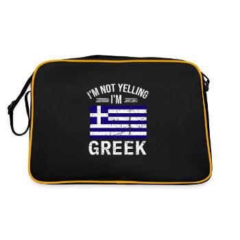 Geschenke Für Griechen Hellas Griechenland Grieche - Retro Tasche - Schwarz/Gold - Hinten