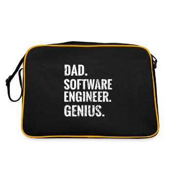 Software Engineer Dad Gift Software Engineer - Retro Bag - black/gold - Back