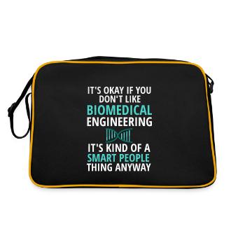 Biomedical Engineer Geschenkidee Medizintechniker - Retro Tasche - Schwarz/Gold - Hinten