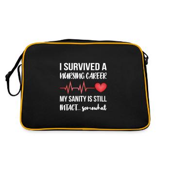 Infirmière Retraite cadeau De retraite - Sac Retro - noir/or - Dos