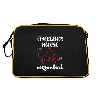 Nurse emergency room emergency nurse - Retro Bag - black/gold - Back
