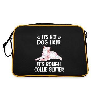 Longhair Collie Lover Collie Mama - Retro Bag - black/gold - Back