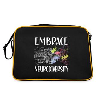 Neurodiversity Autism ADHD Neurodiversity ASD - Retro Bag - black/gold - Back
