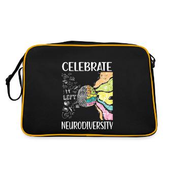 Neurodiversity Autism ADHD Neurodiversity ASD - Retro Bag - black/gold - Back