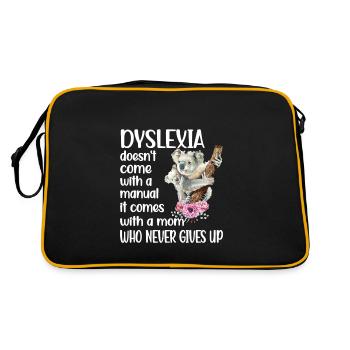 Dyslexia-Mama Dyslexia Fighter Reading Weakness - Retro Bag - black/gold - Back