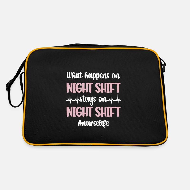 Nachtschicht Krankenpflegerin Krankenschwester Retro Tasche