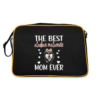 Alaskan Malamute Mama Alaskan Malamute propriétaire - Sac Retro - noir/or - Dos