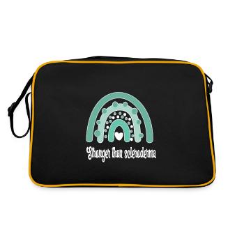 Scleroderma Fighter Teal Systemic Sclerosis - Retro Bag - black/gold - Back