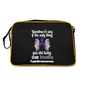 La mucoviscidose combattant la mucoviscidose - Sac Retro - noir/or - Dos