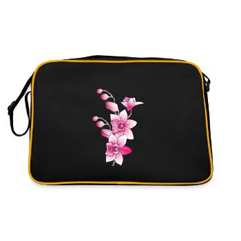 Orchid lover, orchid breeder, plant mom - Retro Bag - black/gold - Back