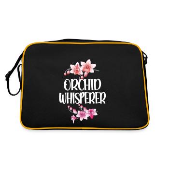 Orchid Whisperer Orchid Lover Plant Mum - Retro Bag - black/gold - Back