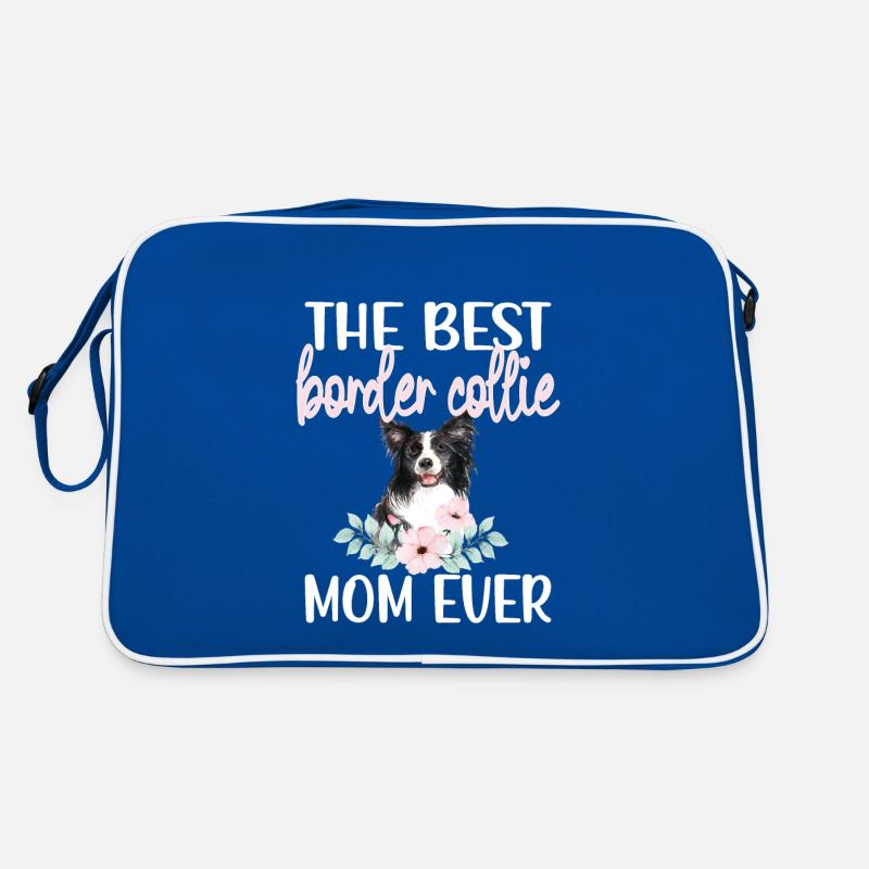 Border Collie Mama Border Collie Hundebesitzerin Retro Tasche