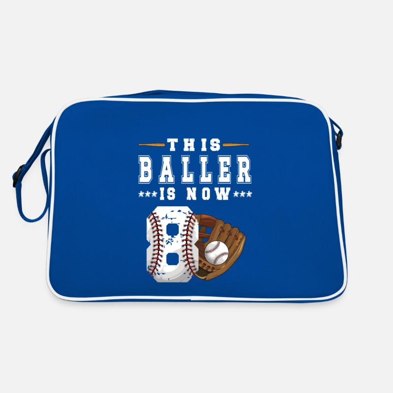 8th Birthday Gift Baseball Player 8 Years Retro Bag