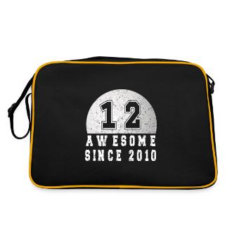 12th birthday Born 2010 Golfer - Retro Bag - black/gold - Back