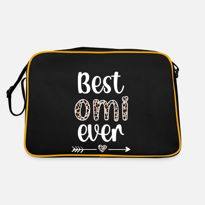 Beste Omi Oma Muttertag Geschenk Omi Großmutter - Retro Tasche - Schwarz/Gold