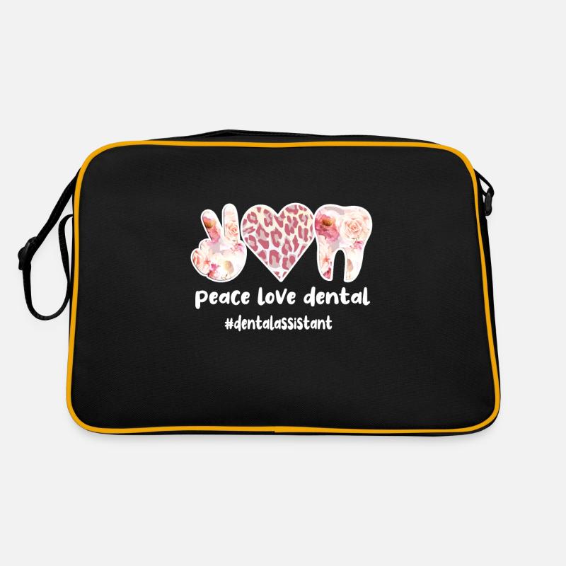Assistant dentaire Assistant dentaire Dentiste - Sac Retro - noir/or