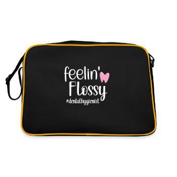 Dental hygienist Dental hygienist Oral hygiene - Retro Bag - black/gold - Back
