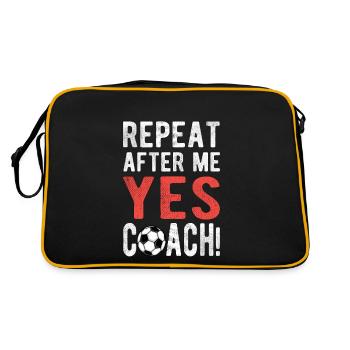 Stolzer Fußballtrainer Fußball Coach Fußballteam - Retro Tasche - Schwarz/Gold - Hinten