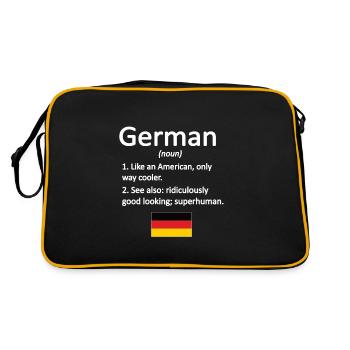 German Germany Flag German Roots - Retro Bag - black/gold - Back
