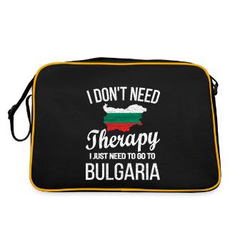 Bulgare Bulgarien Herkunft Bulgarische Flagge - Retro Tasche - Schwarz/Gold - Hinten