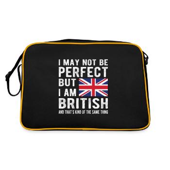 British Great Britain Flag British origin - Retro Bag - black/gold - Back