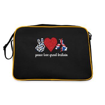 British Great Britain Flag British roots - Retro Bag - black/gold - Back