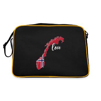 Norwegian Norway Origin Norwegian flag - Retro Bag - black/gold - Back