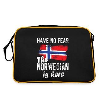 Norwegian Norway Origin Norwegian flag - Retro Bag - black/gold - Back