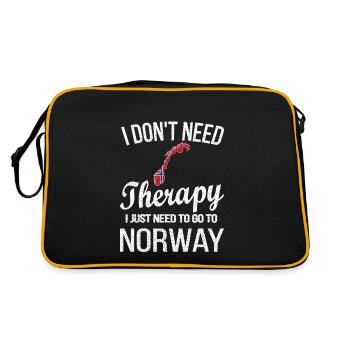 Norwegian Norway origin Norwegian flag - Retro Bag - black/gold - Back