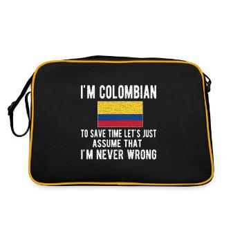 Colombie Colombie Drapeau colombien - Sac Retro - noir/or - Dos