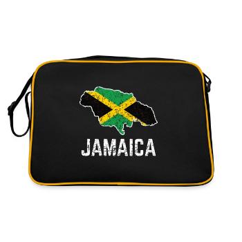 Fier drapeau jamaïcain jamaïcain - Sac Retro - noir/or - Dos