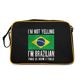 Brésil Brésil Drapeau brésilien - Sac Retro - noir/or - Dos