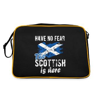 Fier Écossais Ecosse Drapeau écossais - Sac Retro - noir/or - Dos