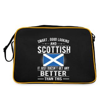 Fier Ecossais Ecosse d’origine écossaise - Sac Retro - noir/or - Dos