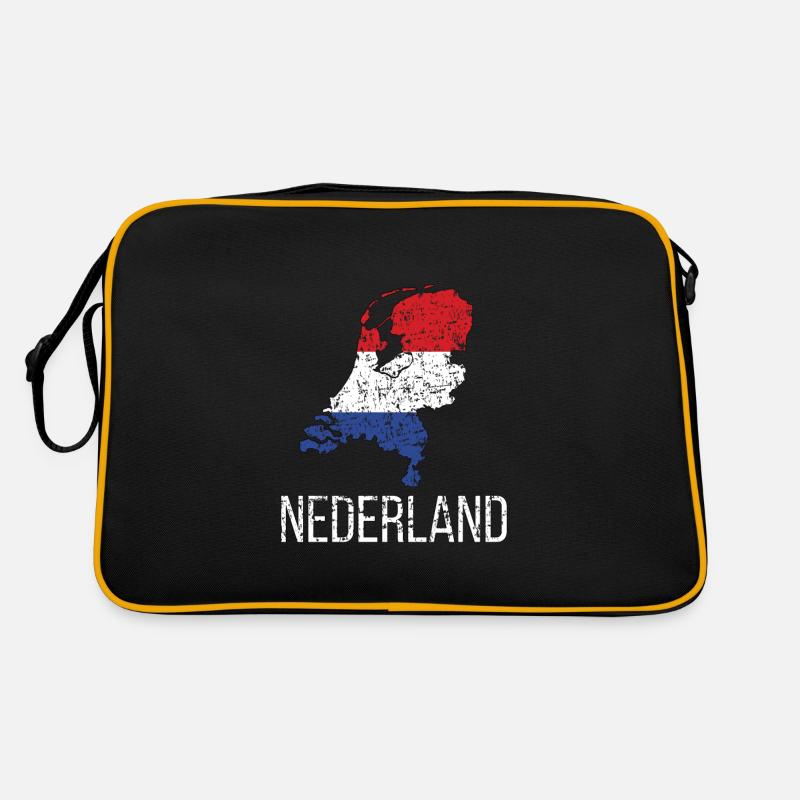 Dutch Netherlands Dutch roots - Retro Bag - black/gold